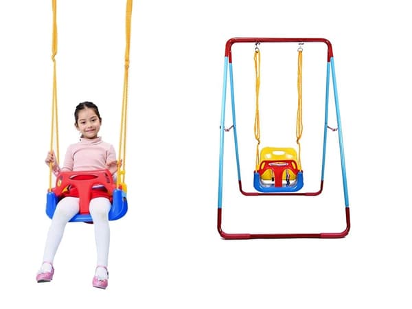 3-in-1 puutarhakeinu lapsille säädettävällä selkänojalla blue