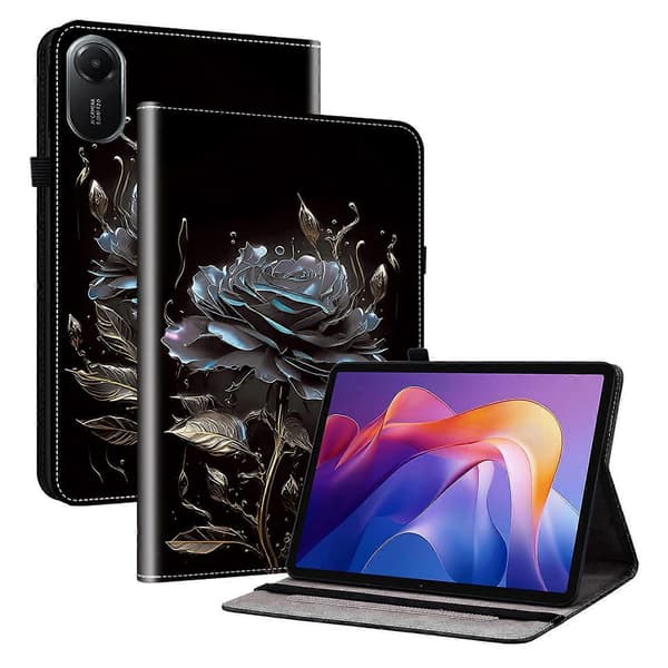 Läderfodral för Xiaomi Redmi Pad 2 Mönstertryckt Ställ Tablet Skydd med Kortfack