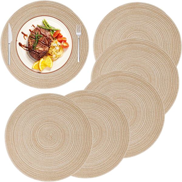 Muotoiltu puuvillainen paikka 30cm/12 tuumaa kudottu liukumaton pestävä kolmijalka, paikka