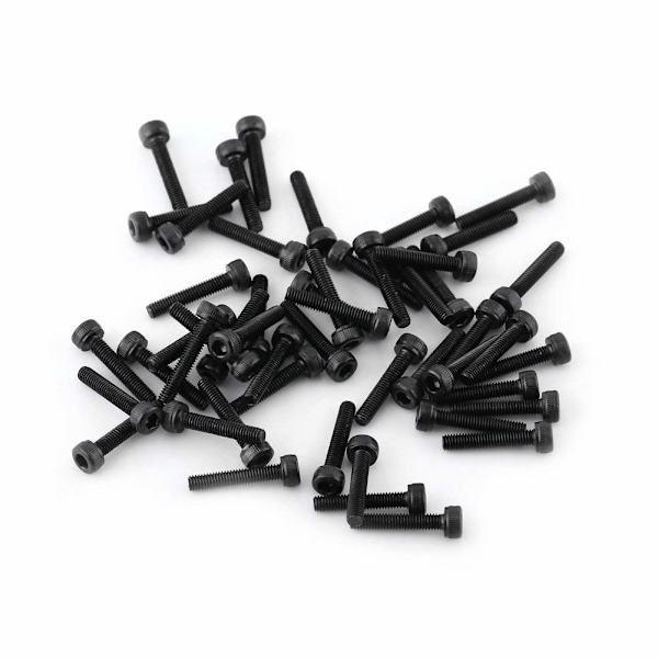 M3 Legering Stål M3 x 4-50mm Sekskant Sockel Hoved Kap Skrue Bolt Assorteret Kit (M3*16mm, Fuld Gevind-50stk)