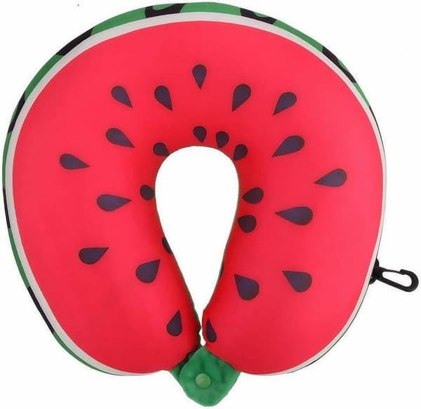 Resekudde, frukter U-formad kudde PP bomull nackkudde bil resekudde resetillbehör-vattenmelon Watermelon