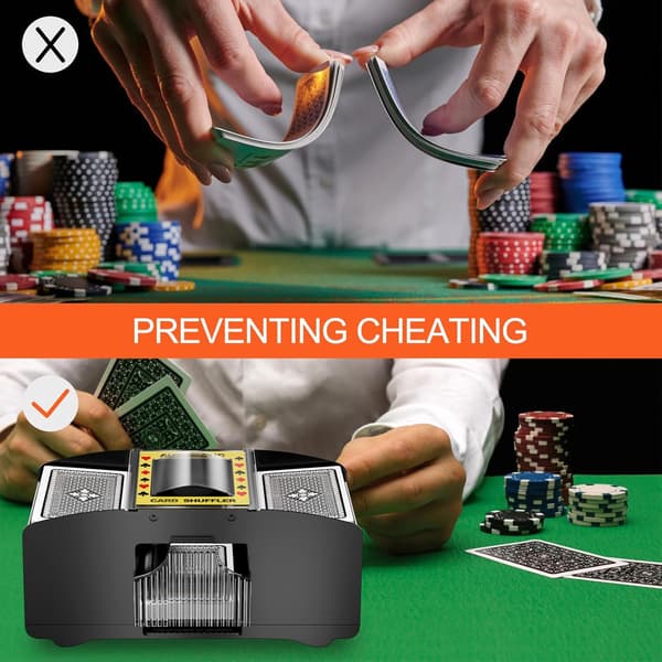 Elektronisk kortblander, automatisk kortblander, til UNO, poker, blackjack, Texas Hold'em