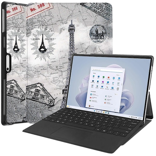 Fodral för Microsoft Surface Pro 10/Pro 11 PU Läder Mönstertryck Ställ Folio Tablet Skydd