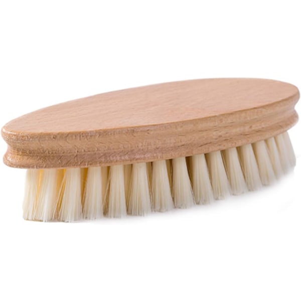 Wooden Clothes Brush with Soft Fiber Wool, Durable Scrubbing Hand Brush Household Cleaning Tool for Washing Clothes Shoes Floor