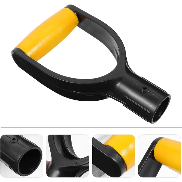 Sklisikkert grep for spade med 32 mm innerdiameter, erstatningsspade, gaffelgrep, hagegrep, snørydding, graving, riveverktøygrep