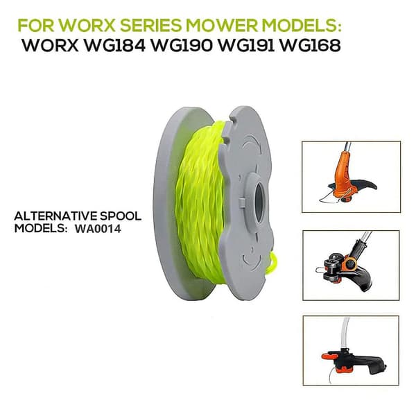 3PK Gressklipper Spole for Worx Gress Trimmer Nylon Trådspole WA0014 DCQW