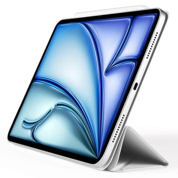 Fodral för iPad mini (2024)/(2021) PC+PU Läder Origami Ställ Magnetiskt Tablet Skydd - Grå
