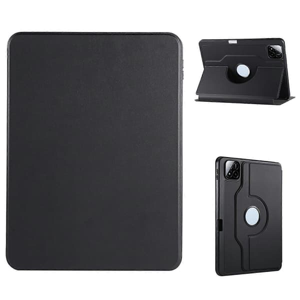 For Xiaomi Pad 7 Pro/Pad 7 Deksel Stativ Lær Tablet Cover - Svart