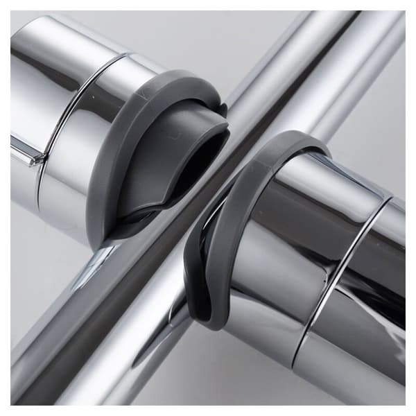 Utskiftbar håndholdt dusjholder, krombelagt ABS dusjhodeholder, 18-25MM diameter justerbar
