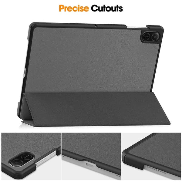 För Honor Pad X8a Fodral Anti-Fall Läder Ställ Tablet Skydd - Grå