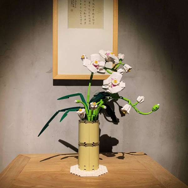 Byggsats för blombukett Orkidé Bonsai Kreativt byggprojekt för vuxna, set Pedagogiska stamleksaker