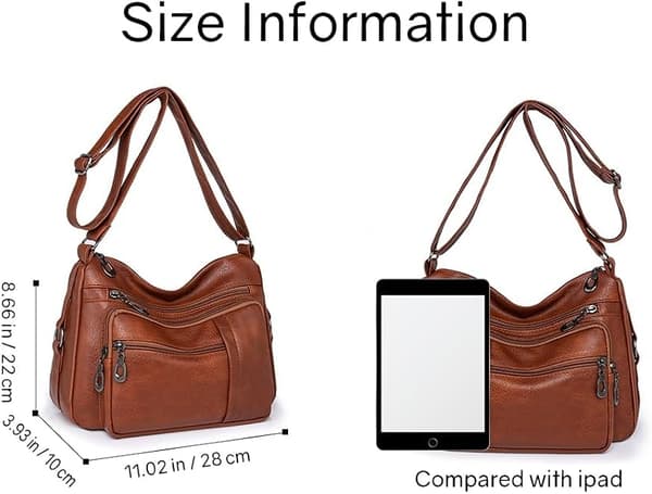 Damhandväskor Axelväskor Mjuk PU-läder Crossbody-väska, Röd Red