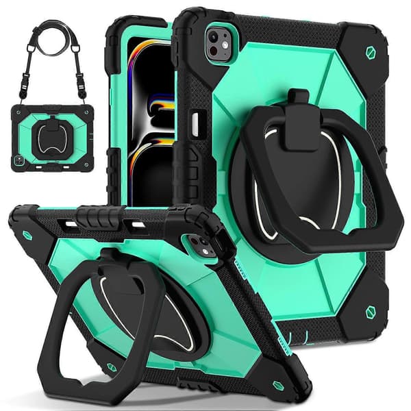 Kickstand-etui til iPad Pro 13 (2024) Silikone+PC Tablet Cover