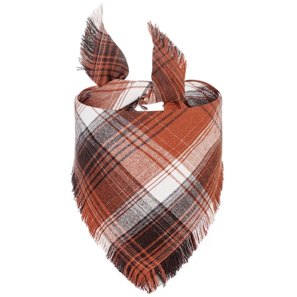 Høst Hund Bandana Efterår Thanksgiving Plaid Reversible Trekant Halstørklæder Tilbehør Til Hunde Kæledyr