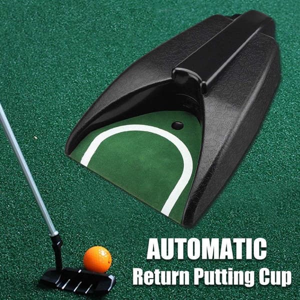 Automatisk golfputterkopp, golfreturmaskin för träning, vinter inomhusutrustning för hemmagolfputthål
