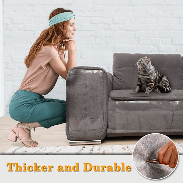 Anti-ripebeskyttelse for kattemøbler, selvklebende kattemøbelbeskytter, beskytter møbler mot kattekloring (6 stk.)