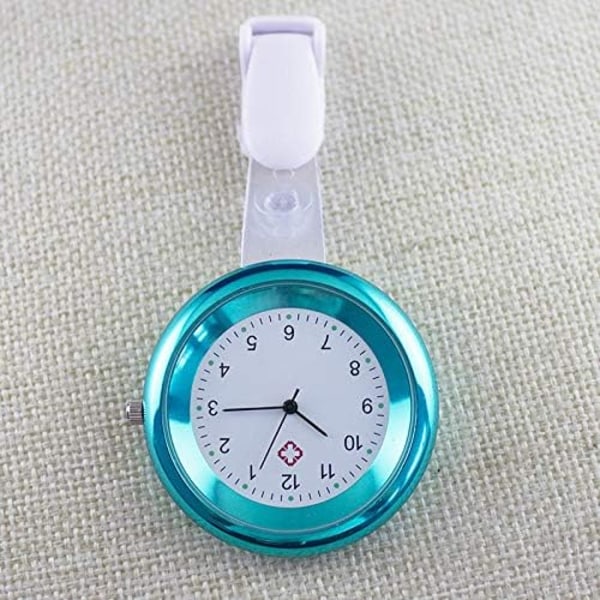 Watch Brosch Silikonklämma Infektionskontroll Design Sjuksköterska Läkare Sjuksköterska Brosch Fob Watch（svart）