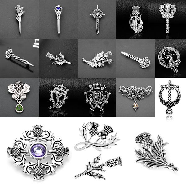Vintage-rintakoru, luova skotlantilainen kansalliskukkaohdakelehden rintakorunappi, skotlantilainen ohdakkeen rintakorunappi miehille ja naisille