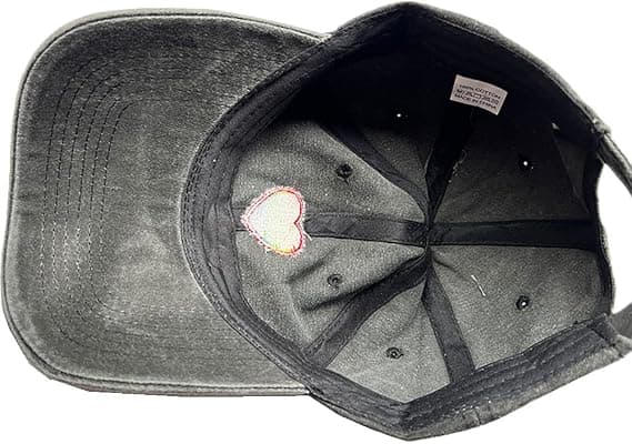 Denim Rainbow Cap – Denim-effekt Hat - Vis støtte og mangfoldighed, Sort Black
