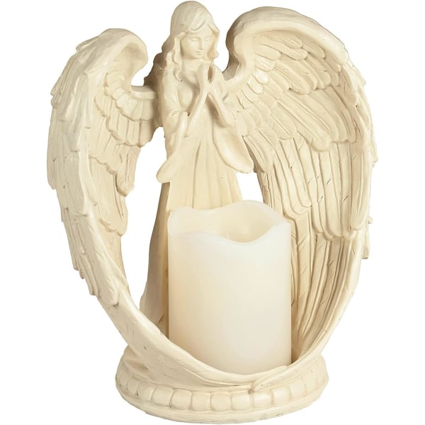 Angel Memorial Gifts Staty, med LED-flimmerljus