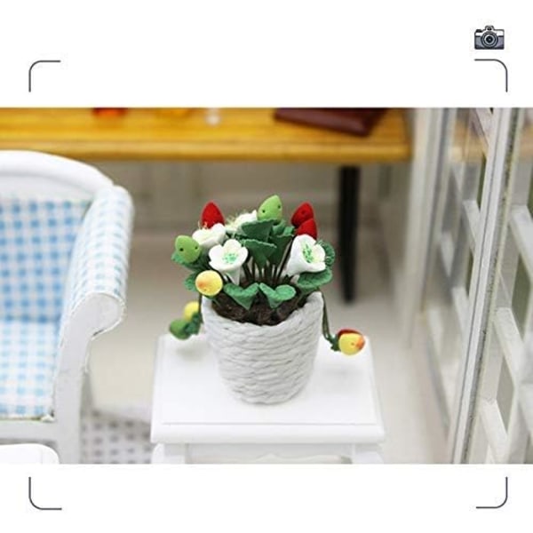 1 st 1:12 Minihus Miniatyr Blomkruka i Keramik Miniatyr Fe Trädgårdsdekor