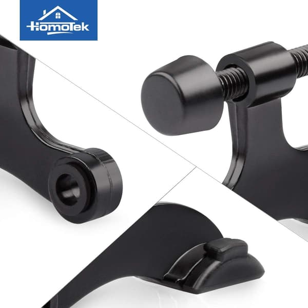 2 stk. hængselsstift sort dørstopper, justerbar deluxe heavy duty dørstopper 2-1/2\"x1-3/4\"