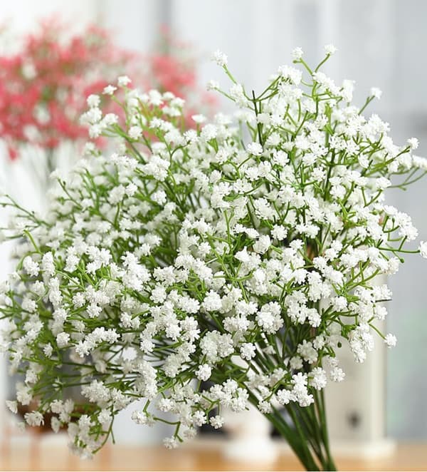 Realistiska konstgjorda gipsfilablomgrenar för bröllopsfester, blomsterarrangemang och heminredning.