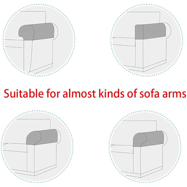 2-pack mjuk sammetssoffa armstödsskydd elastiskt soffarmstödsskydd avtagbart soffarmstödsskydd