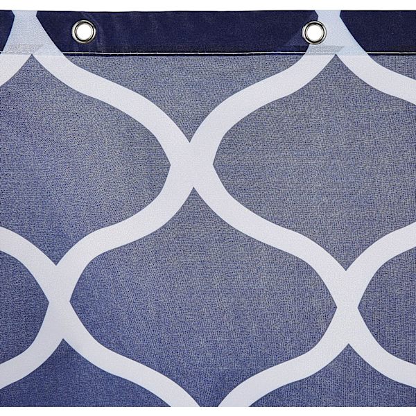 Dusjforheng i stoff - 72 x 72 tommer, for baderom 72''x72'' Navy Blue Moroccan