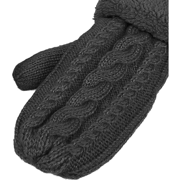 Dam vinter supermjuka stickhandskar handskar handskar förtjockad varm ull vindtät och köldsäkra handskar