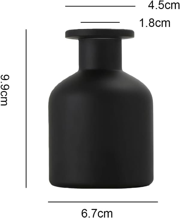 150 ml sort glasdiffuserflaske, aromadiffuser, DIY-erstatningssæt til duftpinde, æteriske olier håndværksindretning