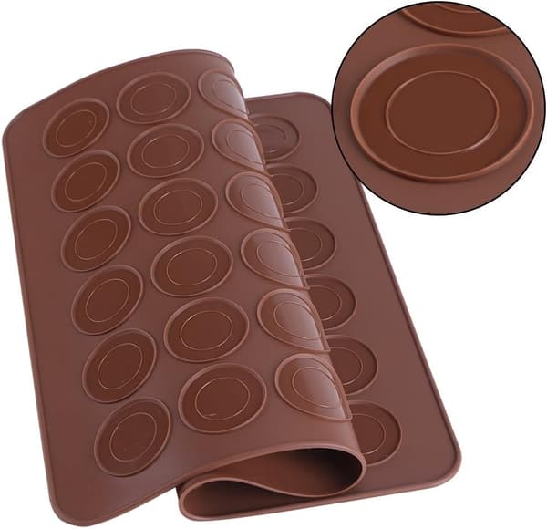 Macaronbakningsmatta, 48 hål silikonformmatta Macaron Biscuit Pastry DIY bakform Dekoreringsverktyg