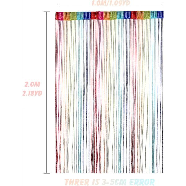 Dekorative gardiner 100 x 200 cm Vindusdusker Myggnett Delere Jul Bryllupsrom (Farge)