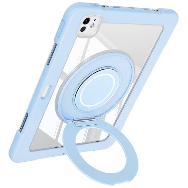 Fodral för iPad Pro 11 (2024) PC+Silikon Anti-Drop Tablet Cover med Vridbart Ställ