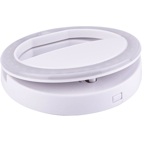 LED-ring Selfie Light Fill Light Natt Selfie Smartphone, Vit