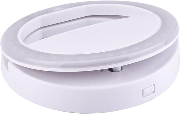 LED Ring Selfie Light Fill Light Night Selfie Smartphone, Hvid