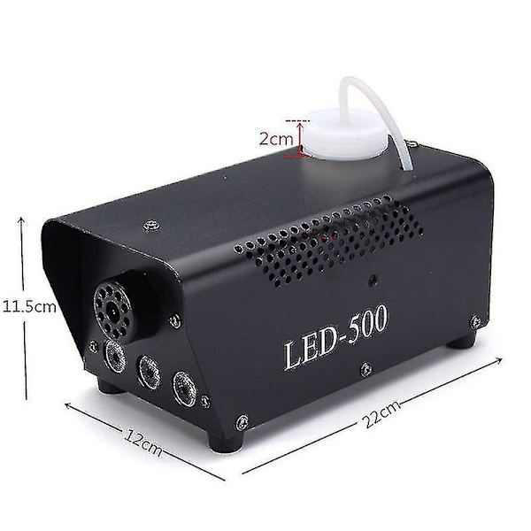 Led 500w Luftkolonne 12v Røykmaskin Trådløs Kontroll Tåkemaskin Tåkegenerator Scenetåke Ejektor Med Fjernkontroll For Sceneparty Ktv EU-plugg European regulations