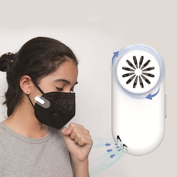 USB avgasfläkt för mask, bärbar luftrenare Maskfläkt Uppladdningsbar