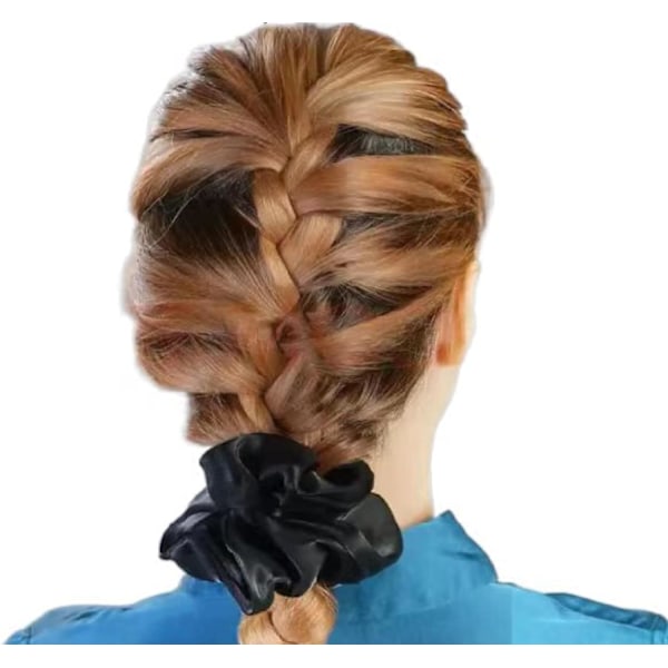 6-pack Hårscrunchies Hästsvanshållare Färgglada Hästsvanshållare Satin för Flickor Kvinnor Mjuka Hårscrunchies Elastiska Hårband