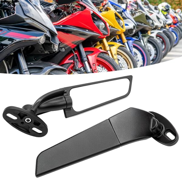 2-pack motorcykelbackspeglar, universella justerbara roterbara backspeglar för ATV-ersättningssidospeglar
