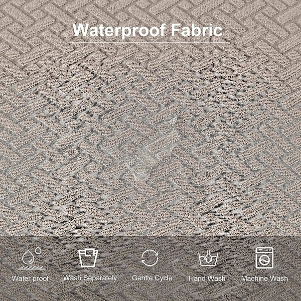 Stolskydd 2/4 st stolskyddsöverdrag avtagbart vattentätt stolsöverdrag tvättbart Jacquard elastiskt stolsöverdrag (Tan, 4 st)