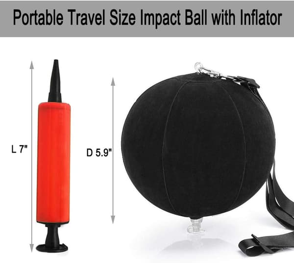 Golf Smart Ball, Swing Training Aids, Portable Impact Ball Ultra-Light, Inflatable Posture Correction Tool with Inflator Included