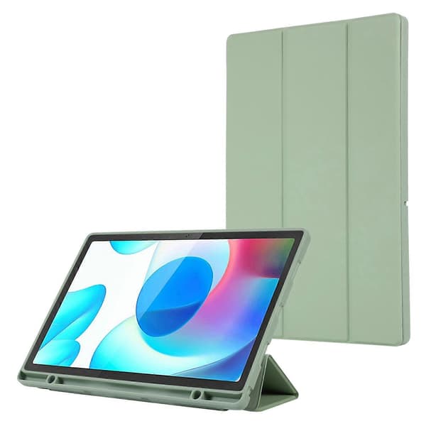 Til Samsung Galaxy Tab A9+ Etui Tri-fold Stand PU Læder Tablet Cover med Penholder