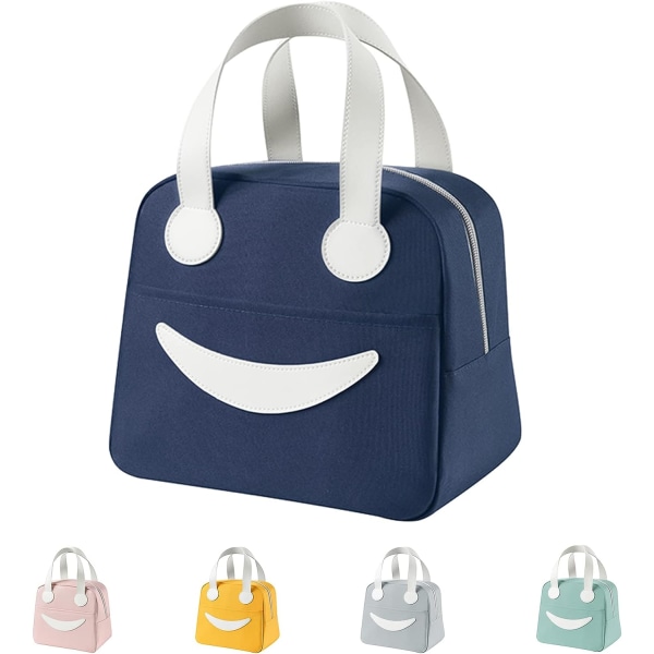Insulated Lunch Bag for Men Tote Bag Easy Clean Lunch Box Bag Suitable for Boys Kids (Blue)