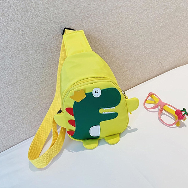 Cross Body Väskor För Barn Pojkar Och Flickor Ryggsäck Söta Dinosaurie Väska Resa Liten Väska För Barn Yellow 6.69inch