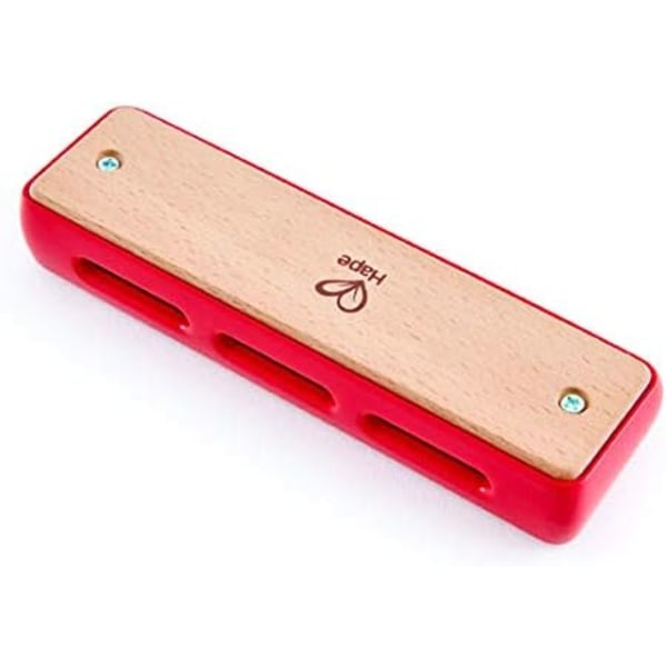 Bluesmunspel | 10-håls trämusikinstrumentleksak för pojkar och flickor Red 1.7 x 1 x 5.7 inches