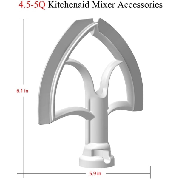 Flex Edge Beater for KitchenAid Tilt-Head Stand Mixer Attachments, 4.5-5 Quart Flex Edge Beater Paddle with Silicone