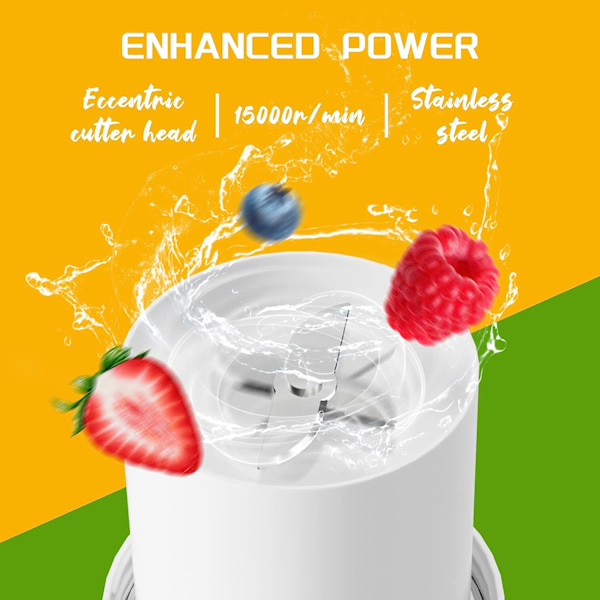 Bärbar mixer, liten personlig mixer, 10 oz färsk juice mixer med laddningsbar USB