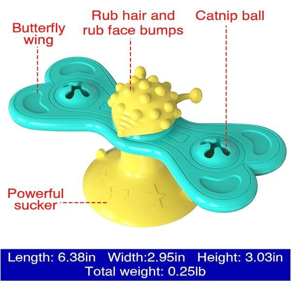 Pinwheel Catnip Butterfly Legetøj Kat Legetøj Indendørs Killing Kæledyr Tilbehør Kat Jage Legetøj Fødselsdag Gave