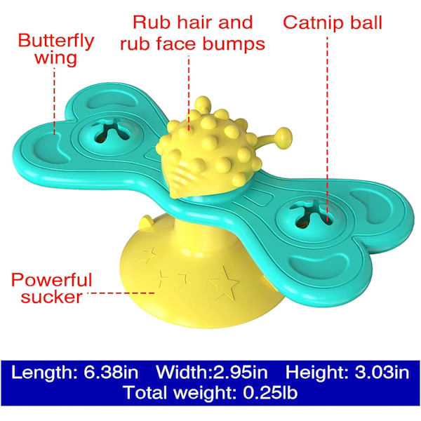 Pinwheel Catnip Butterfly Toy Cat Toy Indoor Kitten Pet Supplies Cat Chase Toy Birthday Gift